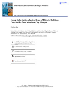 Group value in the Adaptive Reuse of Historic Buildings: Case Studies from Merchant City, Glasgow