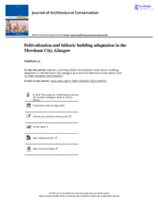 Festivalization and Historic Building Adaptation in the Merchant City, Glasgow