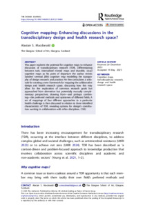 Cognitive Mapping: Enhancing Discussions in the Transdisciplinary Design and Health Research Space?