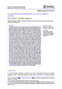 Entrepeneurial universities and risk-averse academic practice