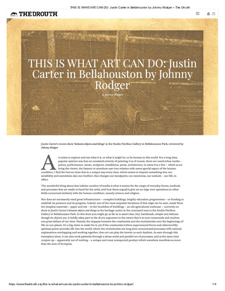 THIS IS WHAT ART CAN DO : Justin Carter in Bellahouston