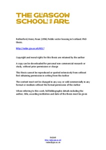 Public sector housing in Scotland