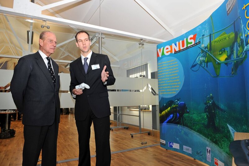 Presentation to HRH Prince Philip (one of only three researchers chosen to present from Hull University)