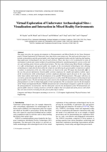 Virtual Exploration of Underwater Archaeological Sites: Visualization and Interaction in Mixed Reality Environments