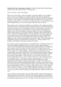 These are the facts; these are the feelings [catalogue essay]
