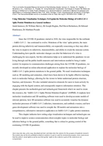 Using Molecular Visualisation Techniques To Explain the Molecular Biology of SARS-CoV-2 Spike Protein Mutations to a General Audience